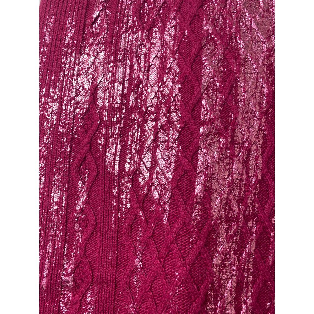 NEW ANTHROPOLOGIE SKIRT KNIT BURGUNDY RED METALLIC FESTIVE PARTY WOOL ALPACA - Picture 10 of 13